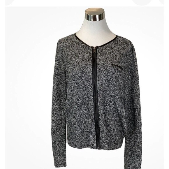 Trouve Women's Black Marled Cardigan Sweater medium - Picture 3 of 5